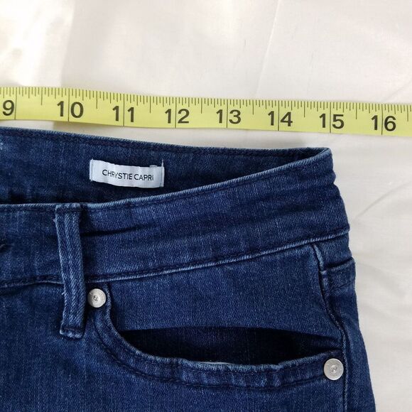 Nine West Jeans Womens 4 Blue Mid Rise Chrystie Capri Medium Wash Denim 30x21.5 - Picture 3 of 11